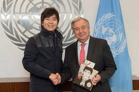 郎朗与新任联合国秘书长会面 接受新任务迎接挑战