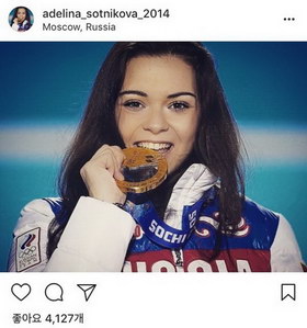 俄罗斯选手在2014年冬奥会上击败金妍儿获奖