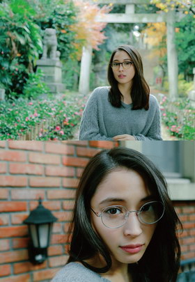组图:广濑爱丽丝拍摄唯美写真 复古眼镜凸显温婉气质